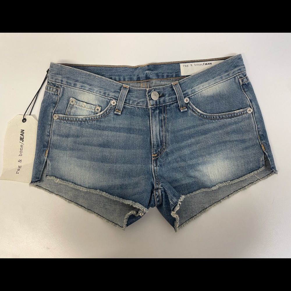 Light wash Rag & Bone jean shorts. NEVER WORN with tags attached.